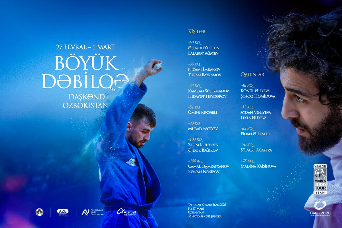 Azərbaycan cüdoçuları Özbəkistanda Böyük Dəbilqə turnirində iştirak edəcəklər
