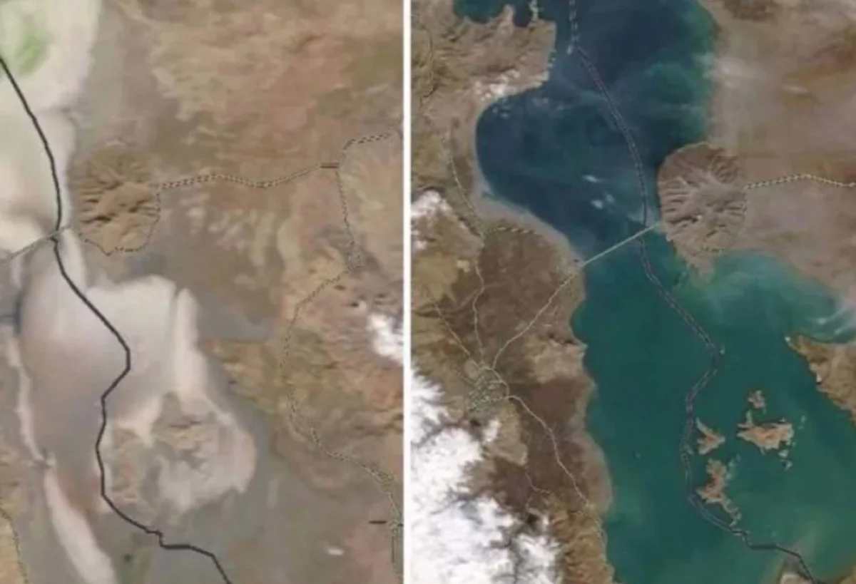 Urmiya gölündə suyun səviyyəsi 68 santimetr yüksəlib