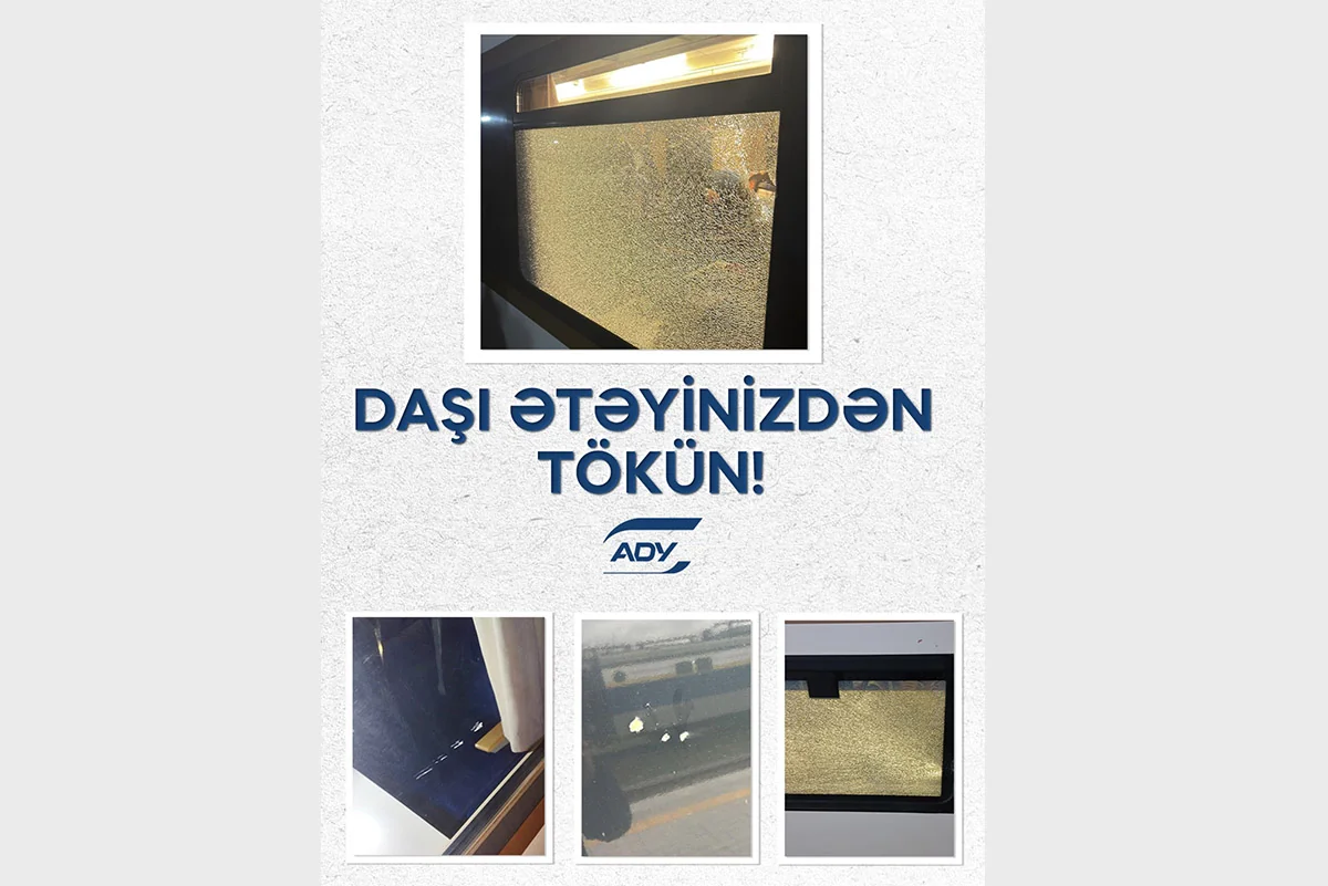 ADY: Son 10 gündə hərəkətdə olan sərnişin qatarlarına 5 dəfə daş atılıb
