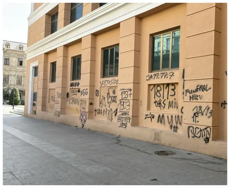 Nizami Kino Mərkəzinin fasadına ciddi ziyan vurulub, araşdırma aparılır