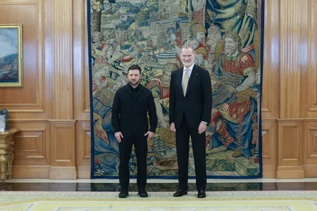 VI Felipe Madriddə Zelenskini qəbul edib